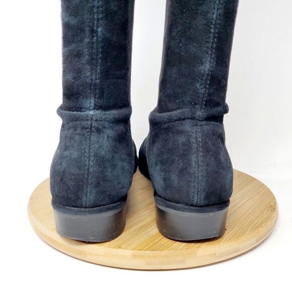 Stuart Weitzman Lowland Boots Womens 36 Black Suede Tall OTK Over the Knee - Picture 9 of 14